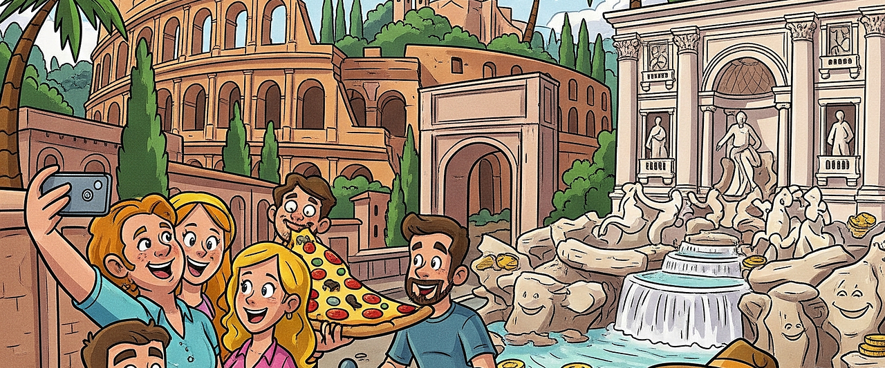 Selfies machen in Rom