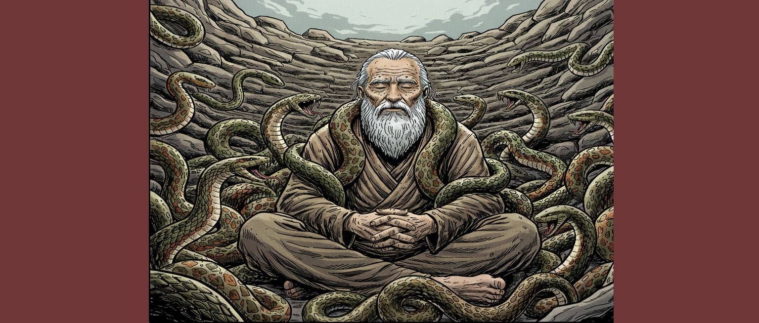 Warten auf die Schlangengrube