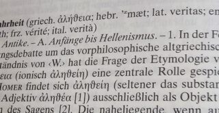 Wahrheit im Wörterbuch