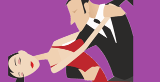 Tango tanzende Jünglinge